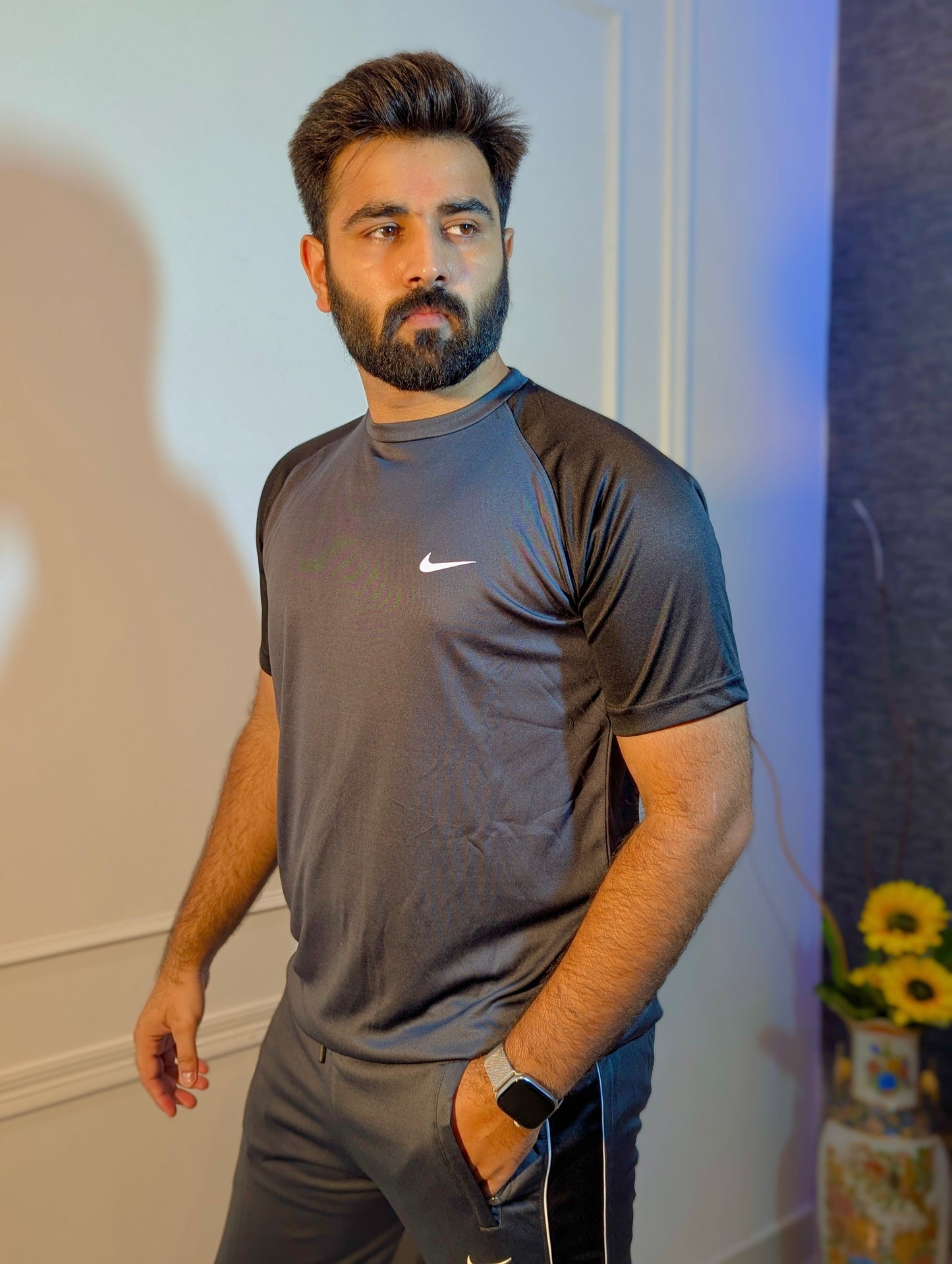 Unisex Dri-Fit Tracksuit – Grey & Black
