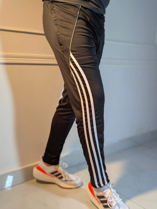 Unisex Black 3-Stripes Trouser