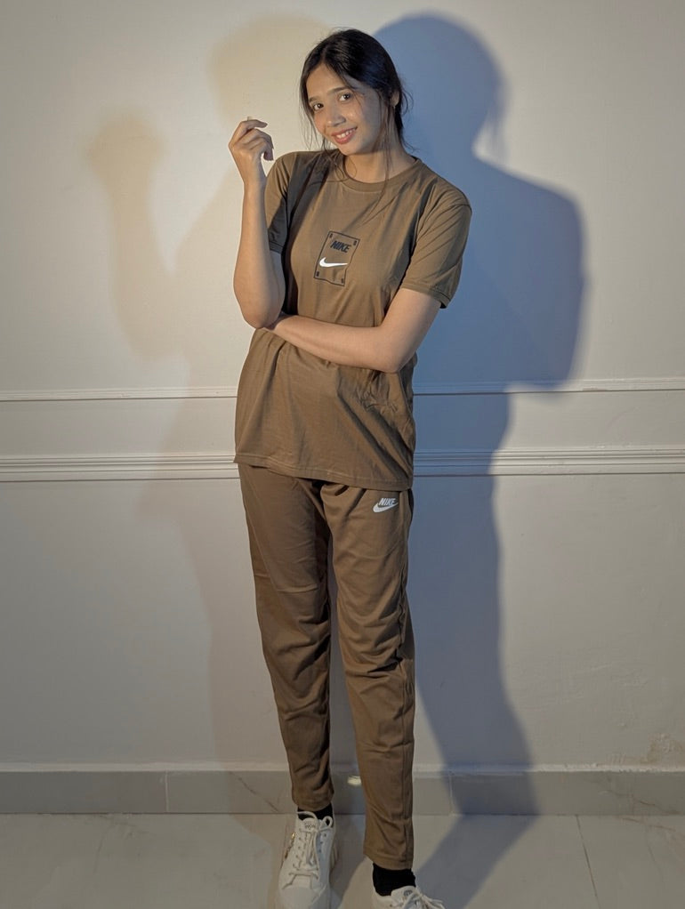 Nike Jersey Tracksuit – Beige Brown (Unisex)