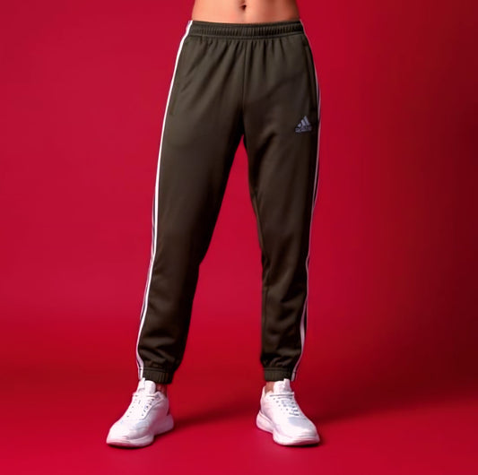 Olive Green 3-Stripes Summer Trouser