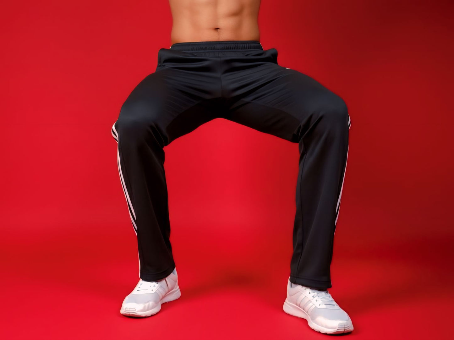 Gray 3-Stripes Summer Trouser