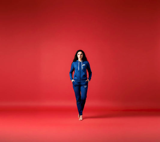 Blue Zipper Hoodie Tracksuit (Unisex)