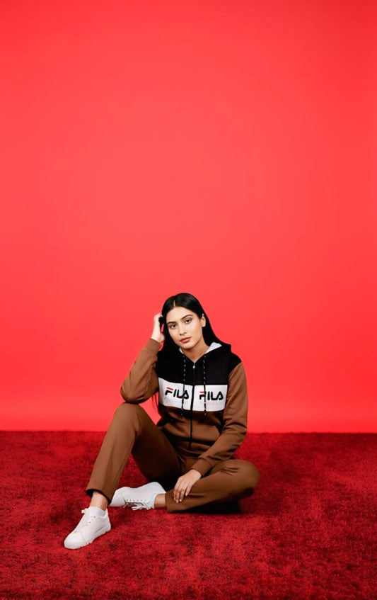 Brown Zipper Tracksuit (Unisex)