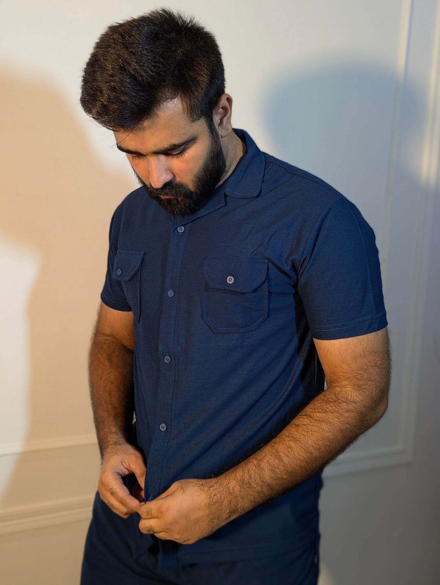 Safari Summer Tracksuit – Navy Blue (Double Pocket) (Unisex)