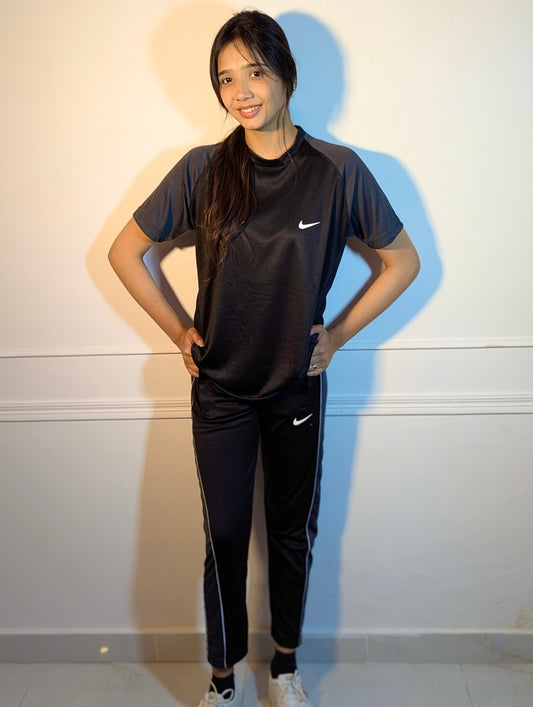 NIKE BLACK & GREY DRI-FIT TRACKSUIT MEN/WOMEN