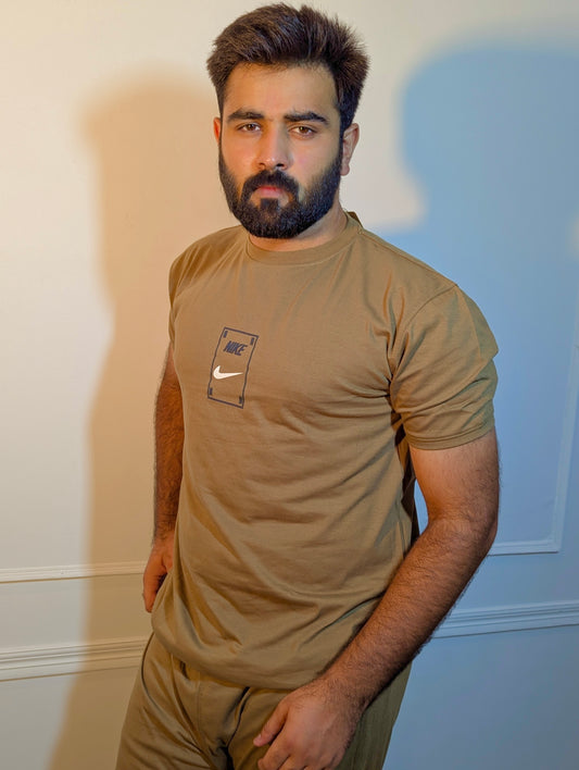 BEIGE BROWN NIKE JERSEY TRACKSUIT MEN/WOMEN