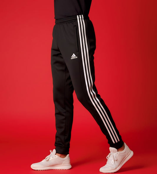 Black 3-Stripes Winter Trouser