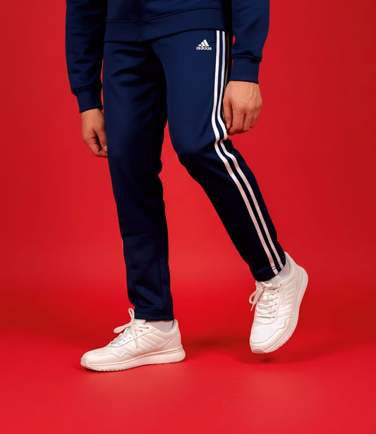 Blue 3-Stripes Summer Trouser