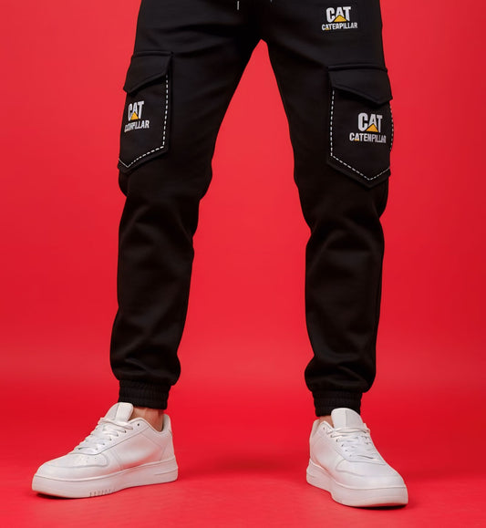 Black Cargo 4 Pocket Winter Trousers