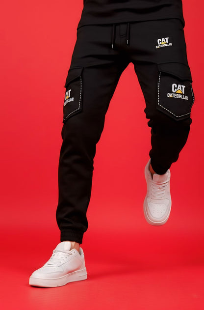 Black Cargo 4 Pocket Winter Trousers