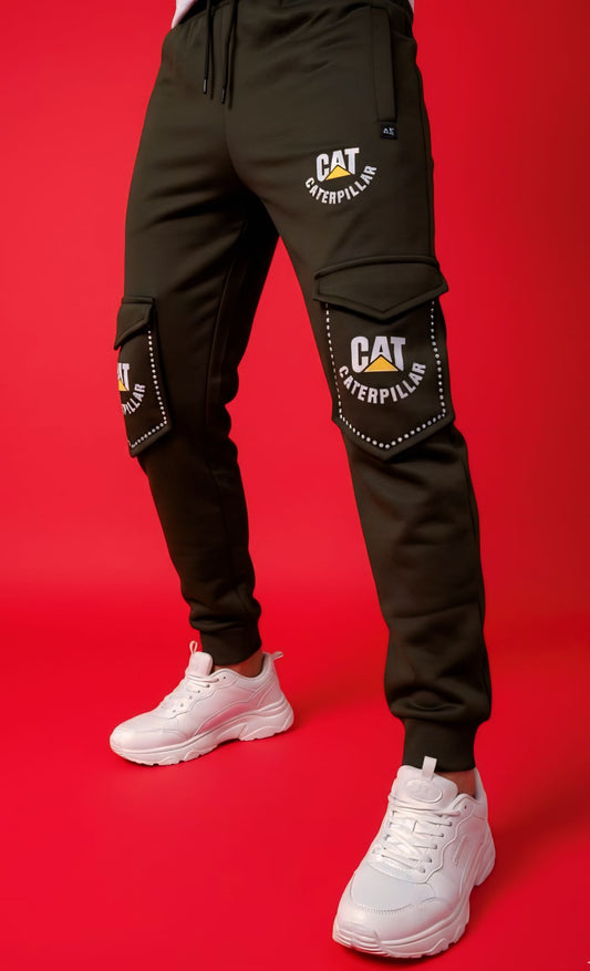 Olive Green Cargo 4 Pocket Winter Trousers