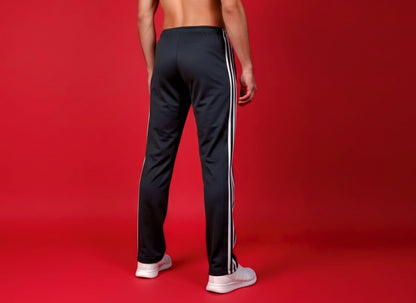 Gray 3-Stripes Summer Trouser