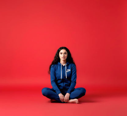 Blue Zipper Hoodie Tracksuit (Unisex)