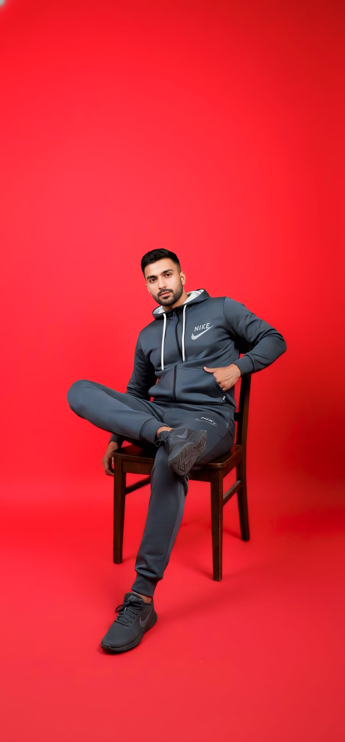 Grey NIK Zipper Tracksuit (Unisex)