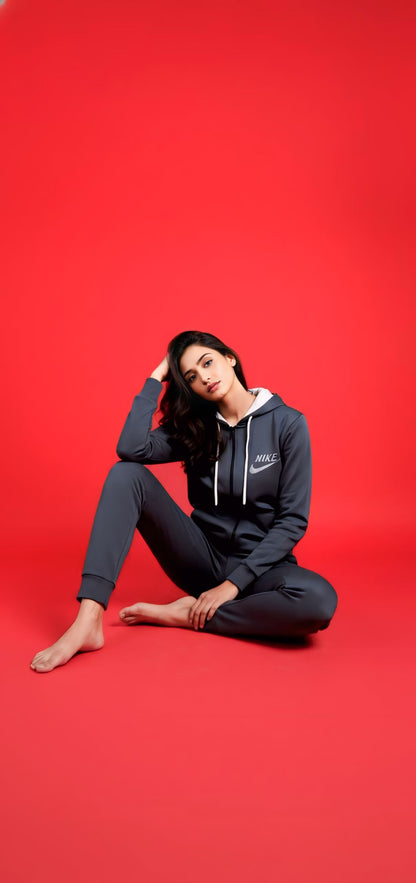 Grey NIK Zipper Tracksuit (Unisex)