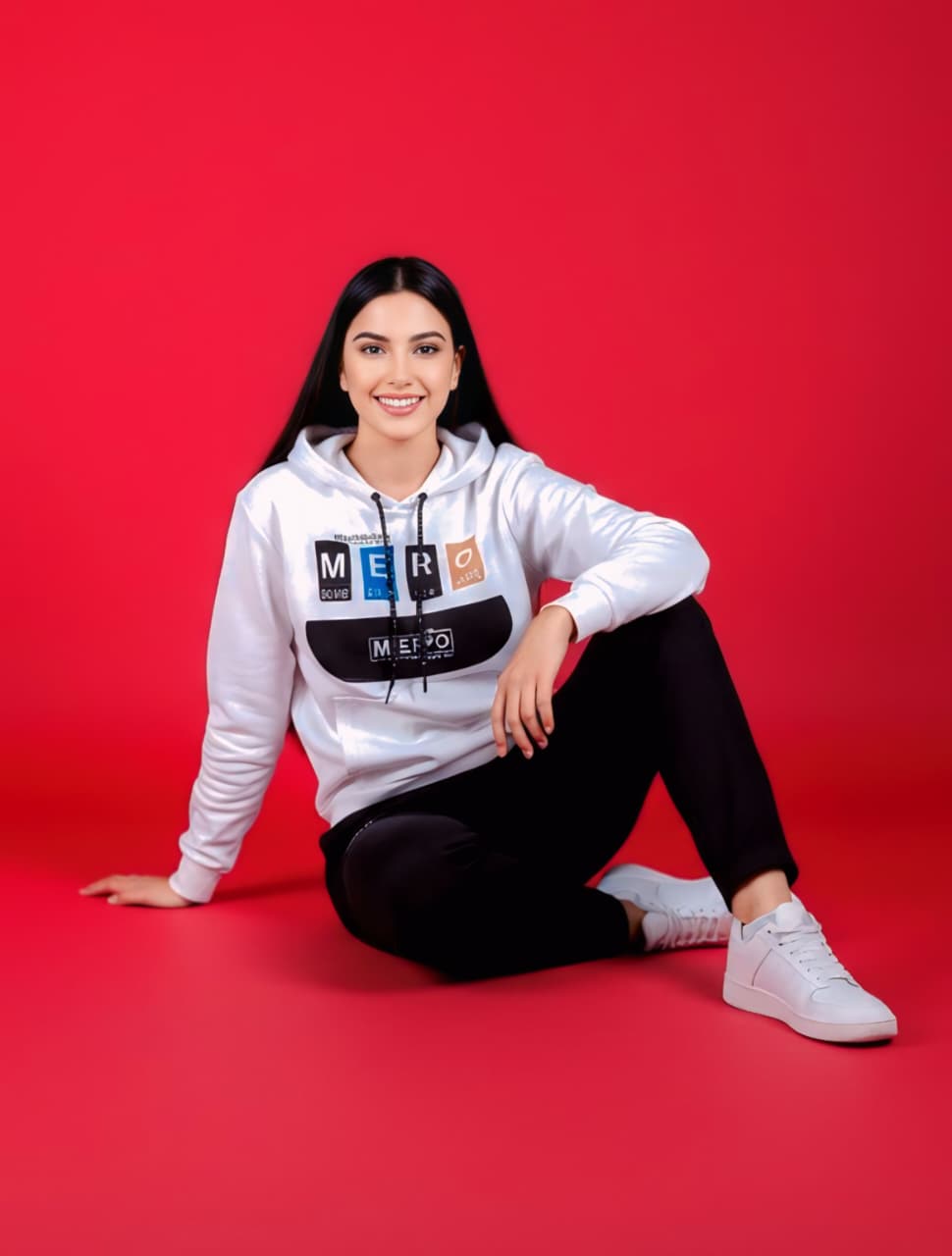 White & Black Hoodie Tracksuit (Unisex)