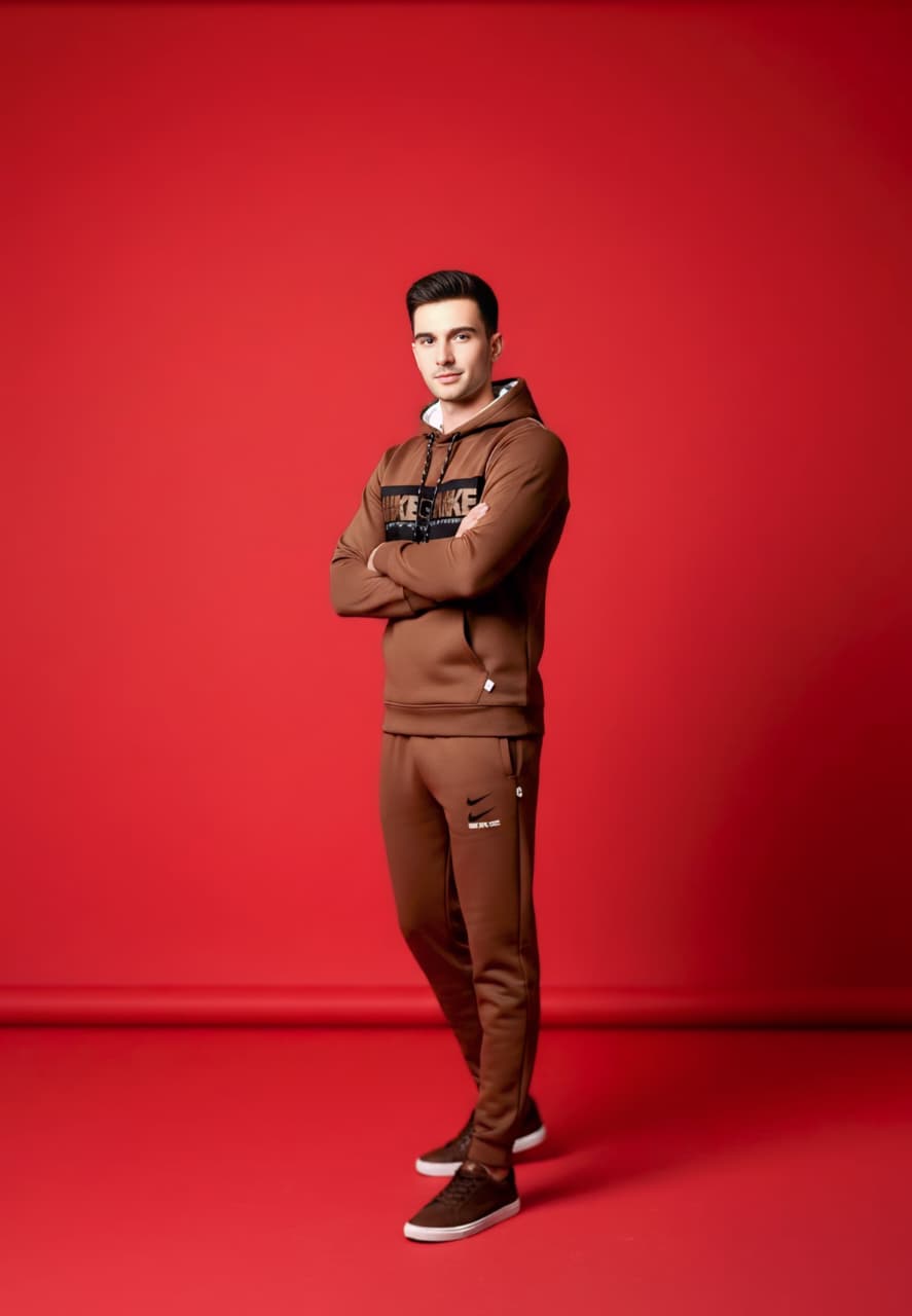 Brown & Black Hoodie Tracksuit (unisex)