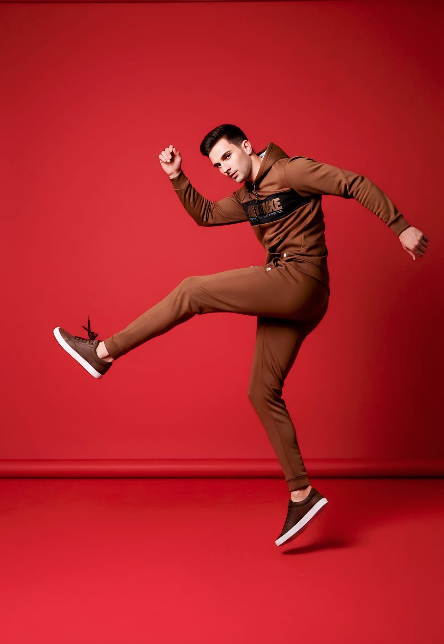 Brown & Black Hoodie Tracksuit (unisex)