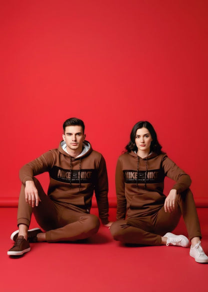 Brown & Black Hoodie Tracksuit (unisex)