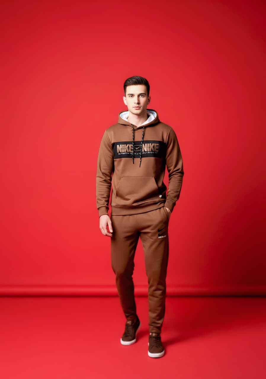 Brown & Black Hoodie Tracksuit (unisex)