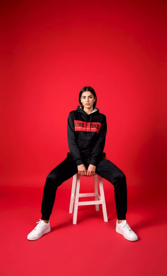 Black & Red Hoodie Tracksuit (Unisex)