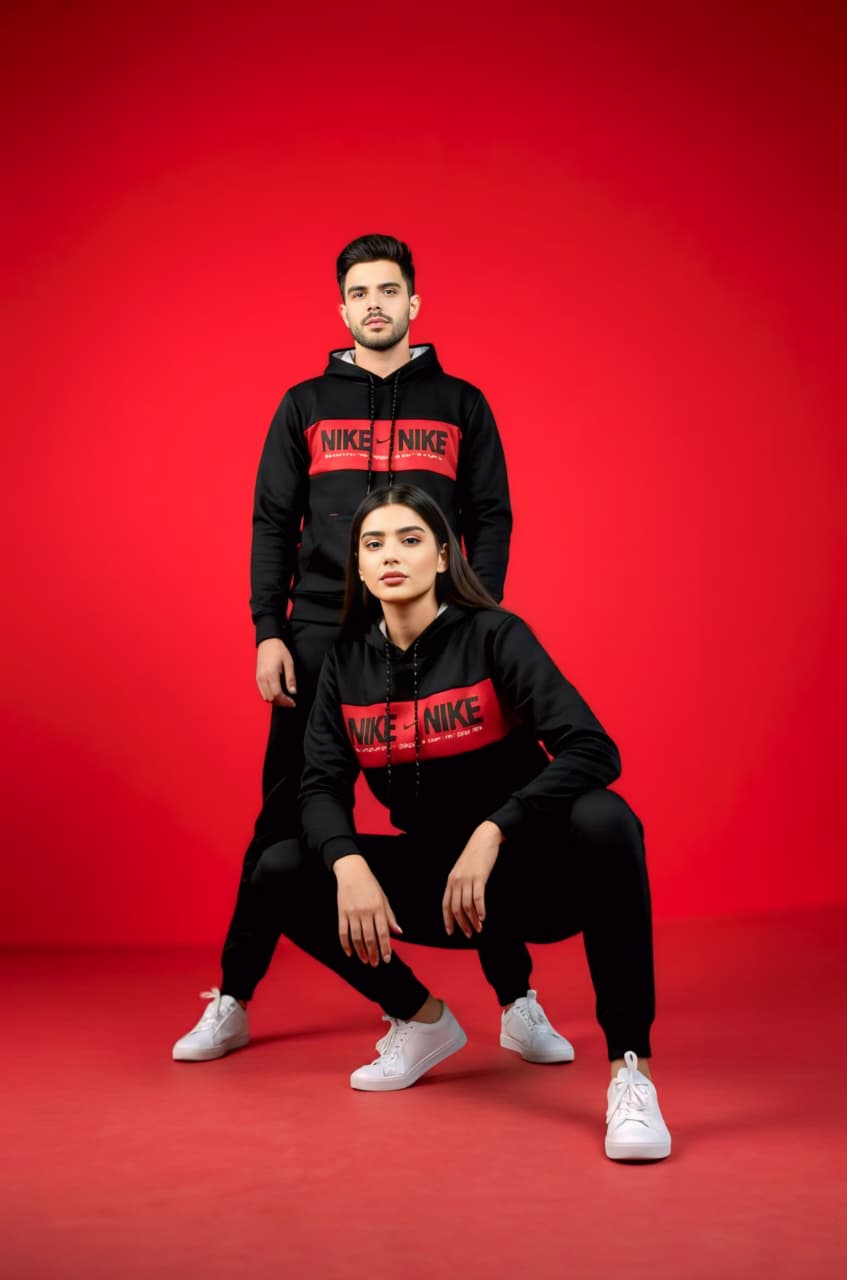 Black & Red Hoodie Tracksuit (Unisex)