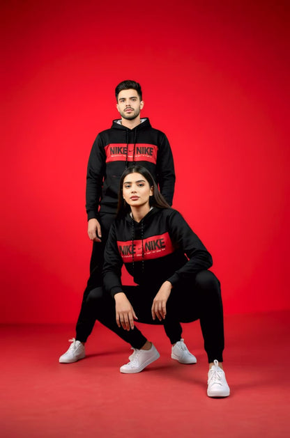 Black & Red Hoodie Tracksuit (Unisex)