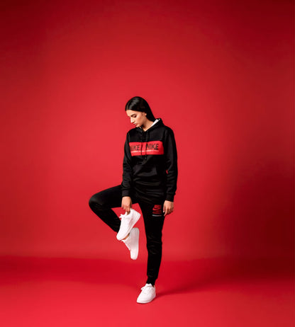 Black & Red Hoodie Tracksuit (Unisex)
