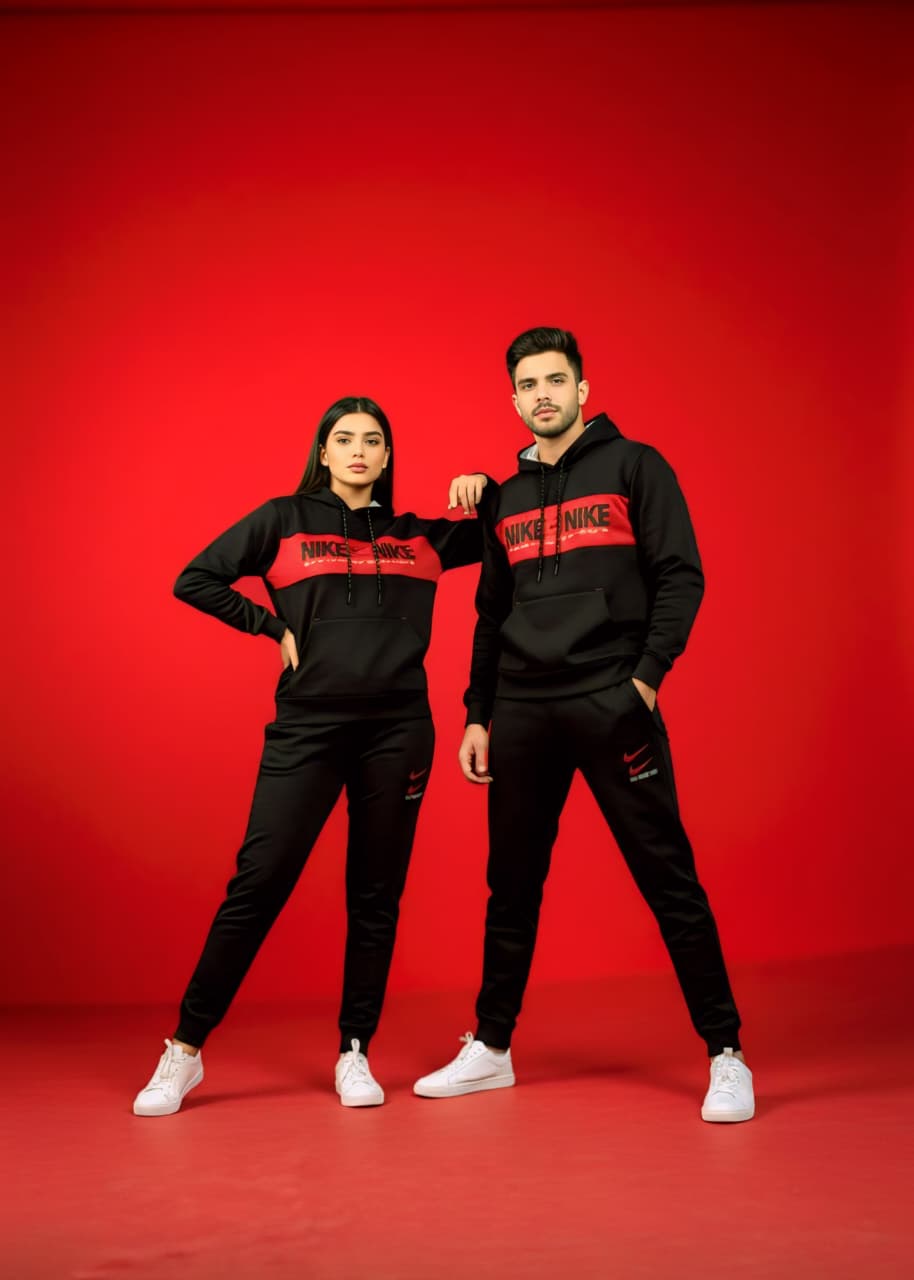 Black & Red Hoodie Tracksuit (Unisex)