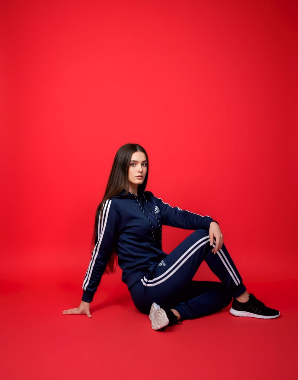 Blue 3-Stripes Zipper Tracksuit (Unisex)