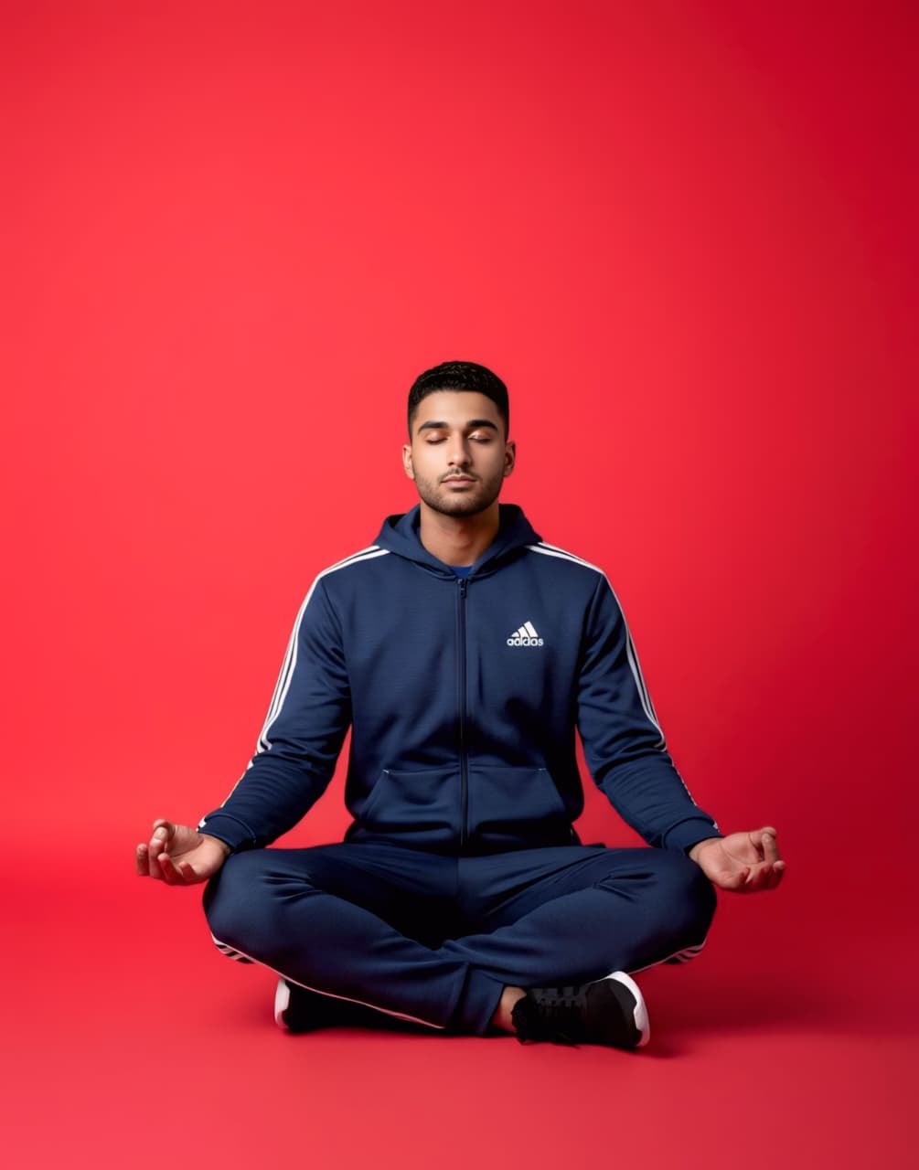 Blue 3-Stripes Zipper Tracksuit (Unisex)