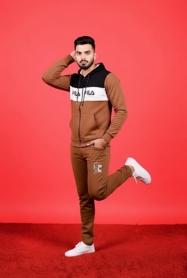 Brown Zipper Tracksuit (Unisex)
