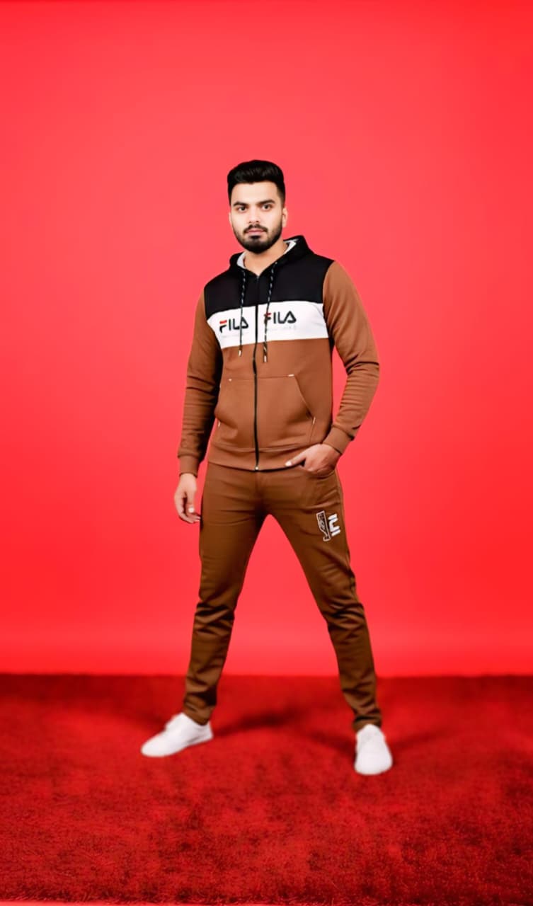 Brown Zipper Tracksuit (Unisex)