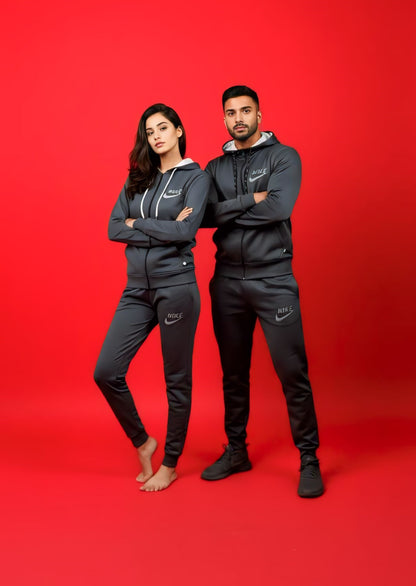 Grey NIK Zipper Tracksuit (Unisex)